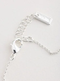 Zilverkleurig - Pave Heart Anklet