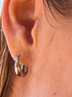 Zilverkleurig - Stainless Steel Huggie Hoop Earrings