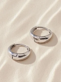 Zilverkleurig - Stainless Steel Huggie Hoop Earrings