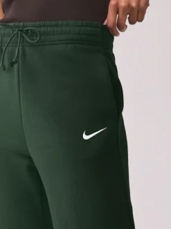 Zilverspar Groen - Nike Sportswear Phoenix Fleece High Waisted Wide Leg Joggers