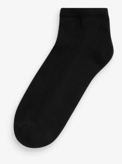 Zwart - 4 paar sneakersokken met verdikte zool