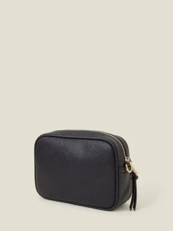 Zwart - Accessorize cameratas met dubbele rits