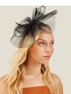 Zwart - Accessorize Mini Mia Crin Fascinator