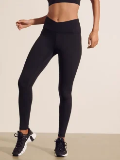 Zwart - Actieve yogalegging met overslag