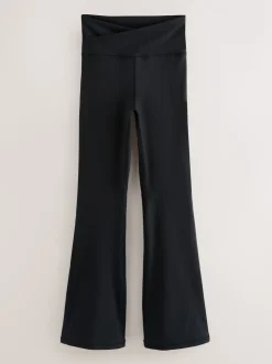 Zwart - Active Balance Wrap Front Flared Leggings