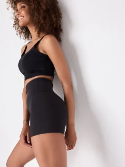Zwart - Active fietsbroek met kortere lengte