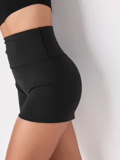 Zwart - Active fietsbroek met kortere lengte
