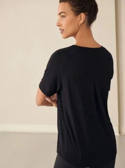 Zwart - Active Lichtgewicht T-shirt met ronde hals en korte mouwen
