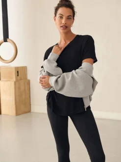 Zwart - Active Lichtgewicht T-shirt met ronde hals en korte mouwen