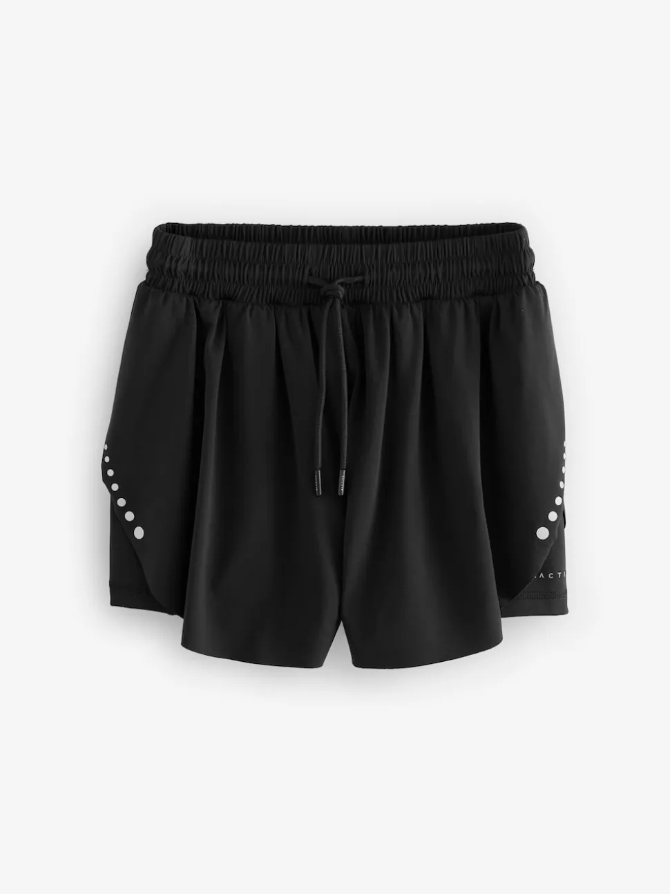 Zwart - Active Sports Hardloopshorts met jerseylagen en zakken