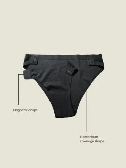 Zwart - Adaptive Animal Jacquard Knickers