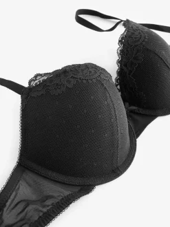 Zwart - A-DD push-up gevoerde balconettebeha