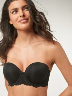 Zwart - A-DD strapless push-up beha met drievoudige boost