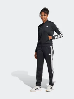 Zwart - adidas Essentials trainingspak met 3 strepen