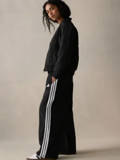 Zwart - adidas Essentials 3-Stripes Woven Wide Leg Trousers