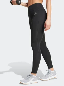 Zwart - adidas Optime Essentials legging met opbergzakje en volledige lengte