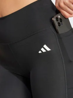 Zwart - adidas Optime Essentials legging met opbergzakje en volledige lengte