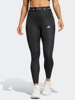 Zwart - adidas TECHFIT 7/8 High Rise Leggings