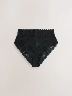 Zwart - All Over Lace Knickers 3 Pack
