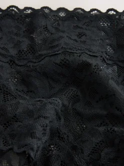 Zwart - All Over Lace Knickers 3 Pack