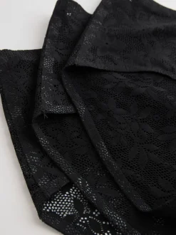 Zwart - All-Over Lace No VPL Knickers 3 Pack