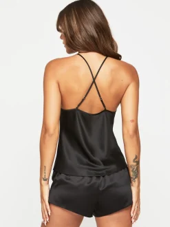 Zwart - Ann Summers Adoration set met cami van satijn en kant