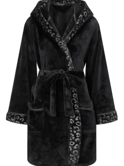 Zwart - Ann Summers Signature Sparkle Fluffy Robe