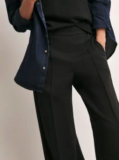 Zwart - Anthology By JD Williams - Premium Ponte broek met wijde pijpen
