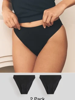 Zwart - Anti-lek slipjes set van 2
