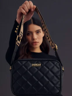 Zwart - Barbour® International gewatteerde Sloane crossbodytas