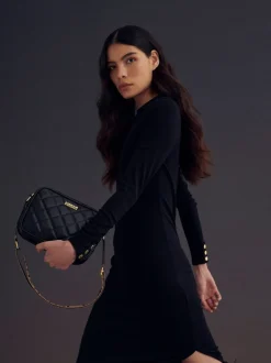 Zwart - Barbour® International gewatteerde Sloane crossbodytas