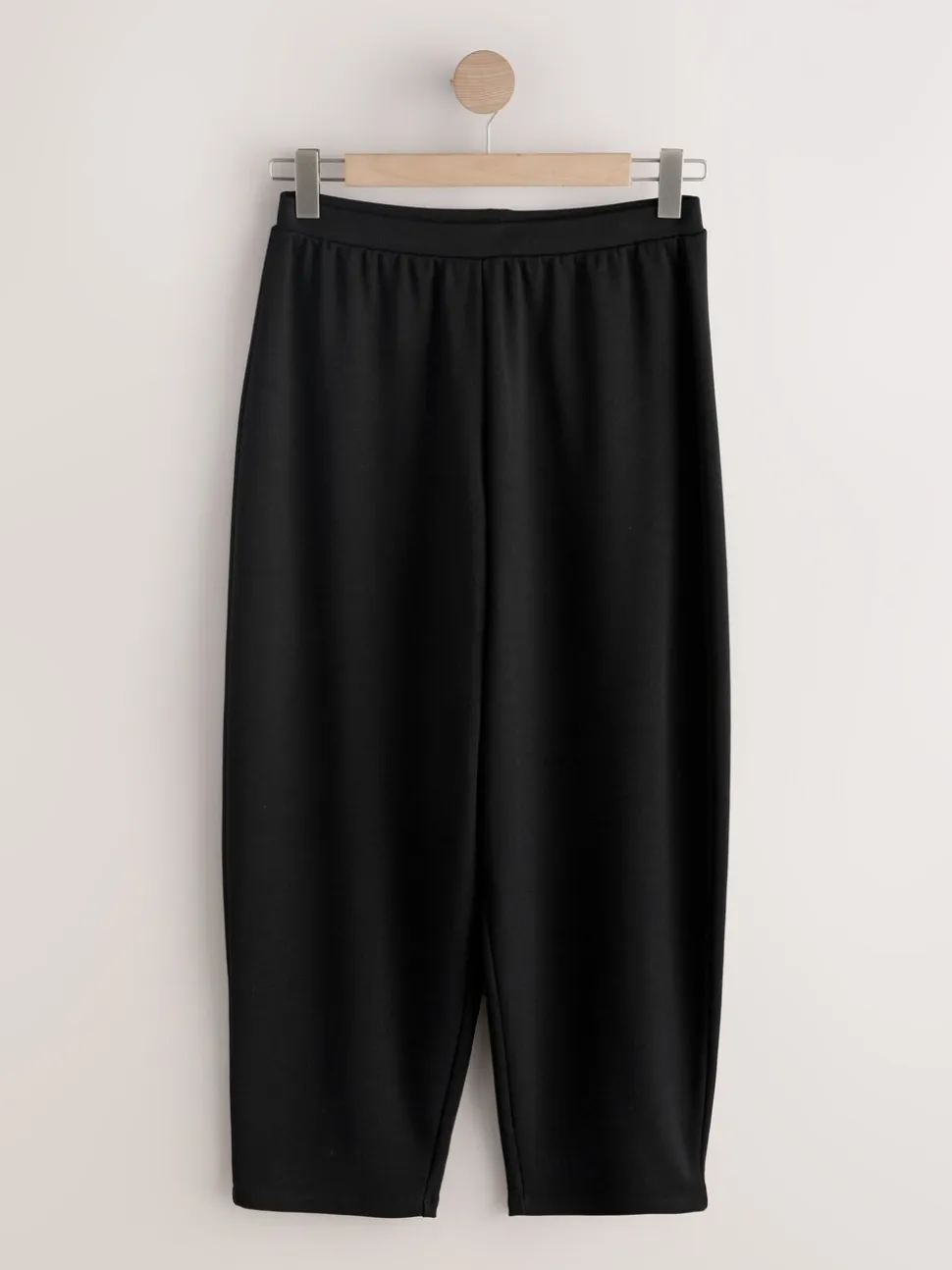 Zwart - Barrel Leg Compact Trousers