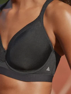 Zwart - B-G Active sportbeha met hoge impact, Dry Tech, beugelbeha met volle cups