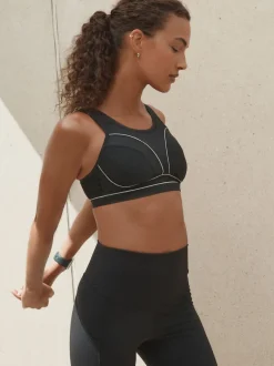 Zwart - B-G Active Sports hoge impact Dry Tech beha zonder vulling