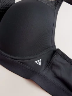 Zwart - B-G High Impact Dry Tech Full Cup Wired Sports Bras 2 Pack