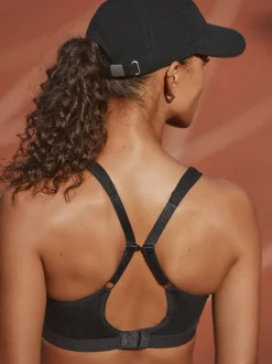 Zwart - B-G High Impact Dry Tech Full Cup Wired Sports Bras 2 Pack