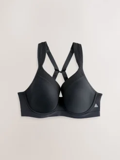 Zwart - B-G High Impact Dry Tech Full Cup Wired Sports Bras 2 Pack