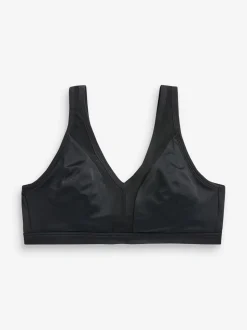 Zwart - B-H beha met totale ondersteuning zonder beugel en ultiem comfort
