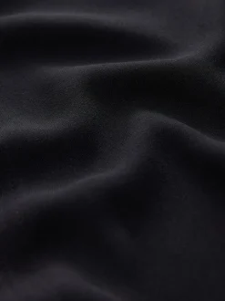 Zwart - Blouse met V-hals en lange mouwen