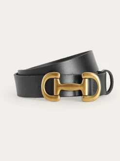 Zwart - Boden - Snaffle leren riem met rand