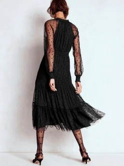 Zwart - Boden Lucille Tulle Midi Dress