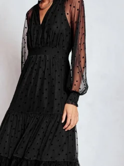 Zwart - Boden Lucille Tulle Midi Dress