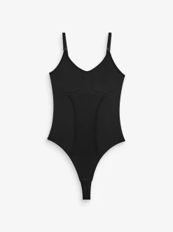 Zwart - Body met krachtige buikcorrectie