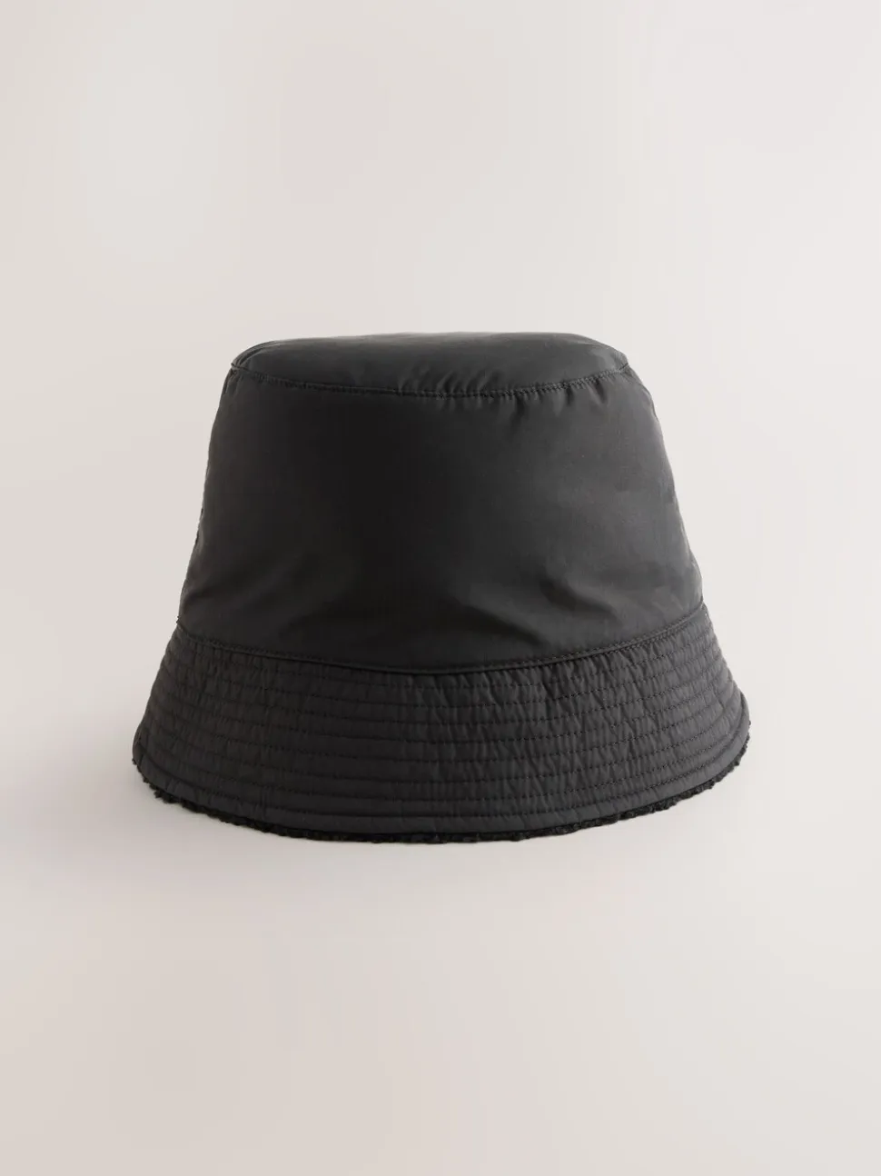 Zwart - Borg/Nylon Omkeerbaar vissershoedje