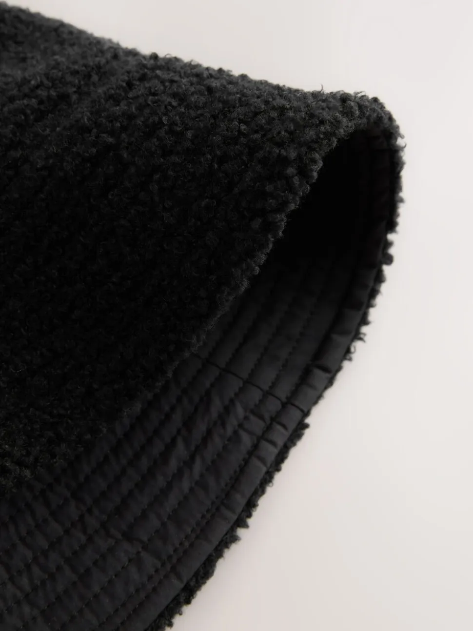 Zwart - Borg/Nylon Omkeerbaar vissershoedje