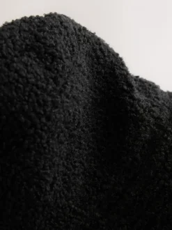 Zwart - Borg/Nylon Omkeerbaar vissershoedje