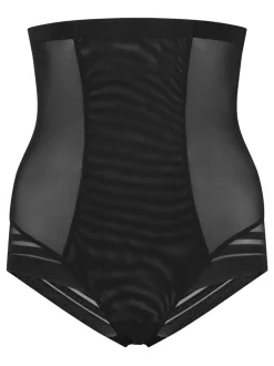 Zwart - Bye Bra Powermesh slip met hoge taille