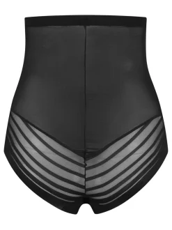 Zwart - Bye Bra Powermesh slip met hoge taille