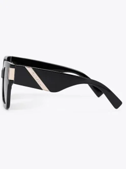 Zwart - Carvela Chunky Flare Sunglasses