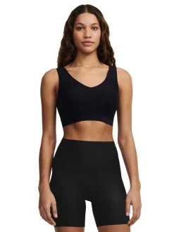 Zwart - Chantelle zachte naadloze stretchshorts tot halverwege de dij met hoge taille en één maat